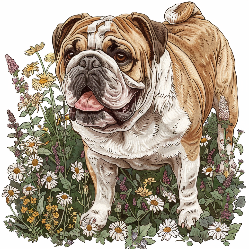 Bulldog Dog majestic Expressive surreal Vinyl Decal Sticker for Car, Laptop, Tumbler and more # F017578