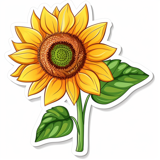 Sunflower flower majestic Expressive surreal Vinyl Decal Sticker for Car, Laptop, Tumbler and more # F023059