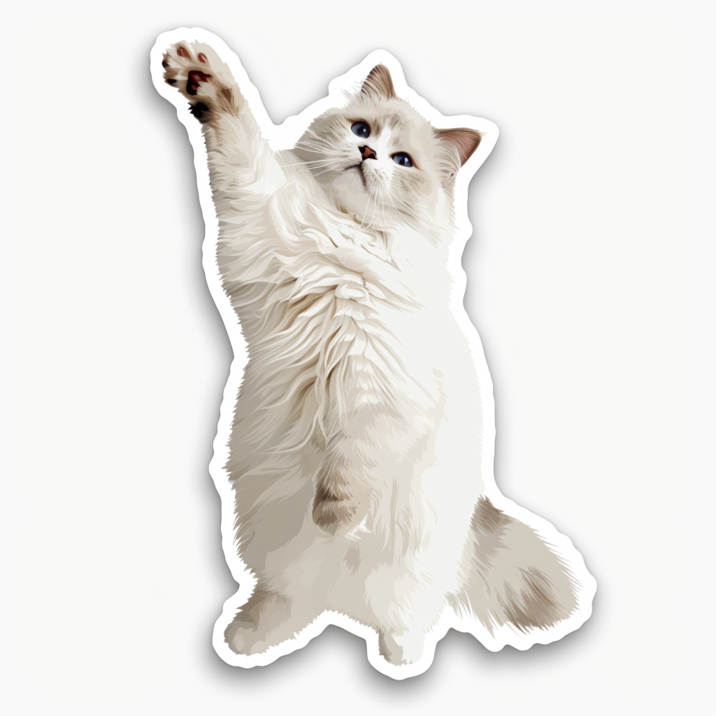 Ragdoll Cat Vinyl Decal Sticker for Car, Laptop, Tumbler and more # F08026