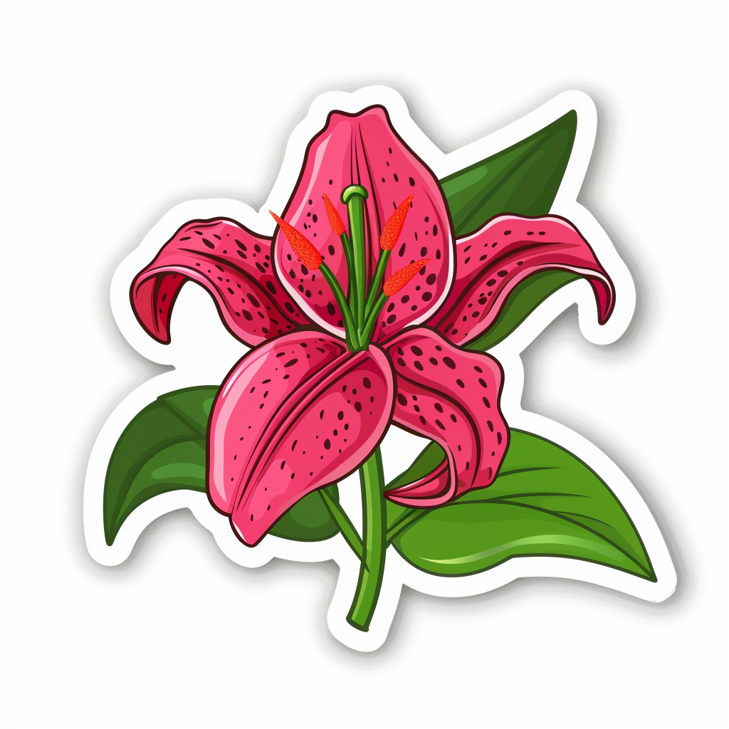 Lily flower majestic Expressive surreal Vinyl Decal Sticker for Car, Laptop, Tumbler and more # F023234