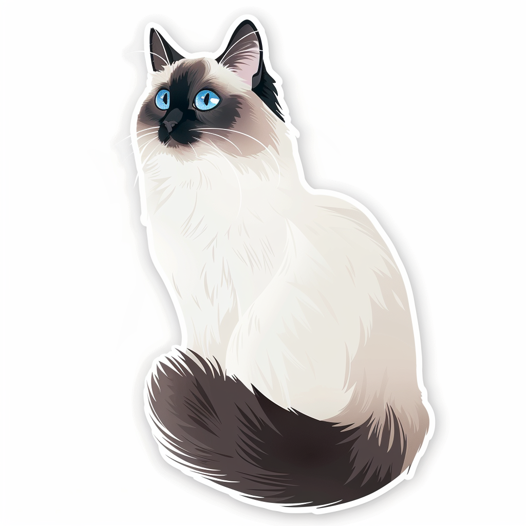 Ragdoll cat Vinyl Decal Sticker for Car, Laptop, Tumbler and more # F07785