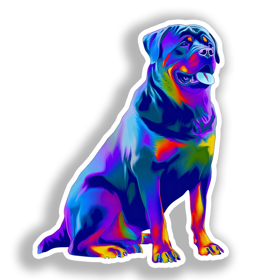 Rottweiler Dog Vinyl Decal Sticker for Car, Laptop, Tumbler and more # A018348-4" x 4"