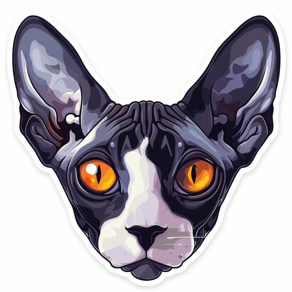 Sphynx Cat Vinyl Decal Sticker for Car, Laptop, Tumbler and more # F010028