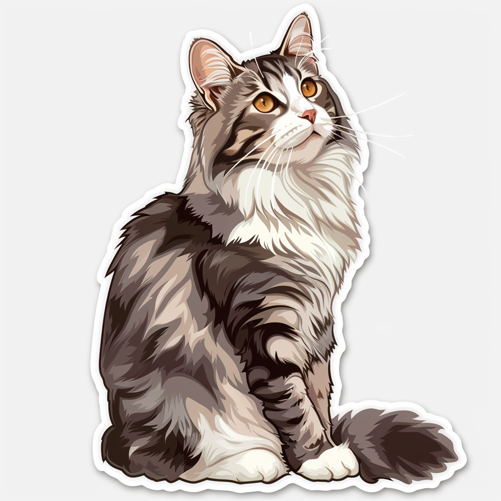 Maine Coon cat Vinyl Decal Sticker for Car, Laptop, Tumbler and more # F07767