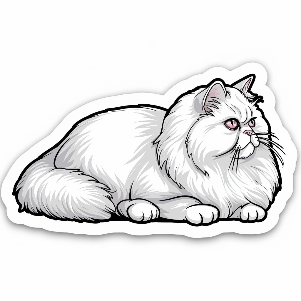 Persian cat Vinyl Decal Sticker for Car, Laptop, Tumbler and more # F07784