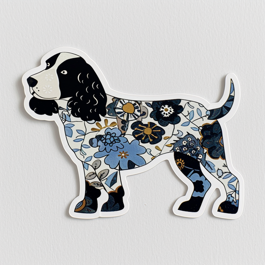 Cocker Spaniel Dog majestic Expressive surreal Vinyl Decal Sticker for Car, Laptop, Tumbler and more # F019715-4" x 4"
