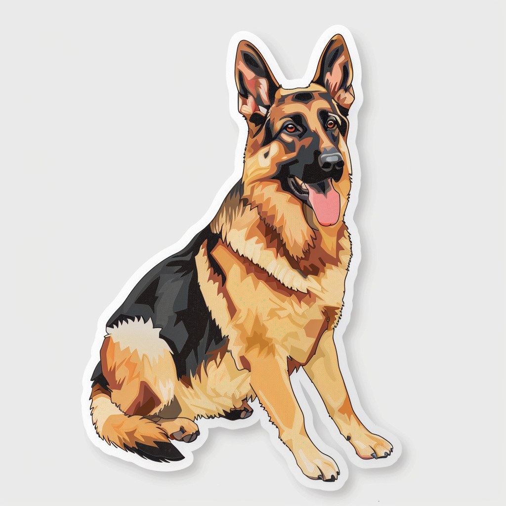 German Shepherd Dog Vinyl Decal Sticker for Car, Laptop, Tumbler and more # F07504