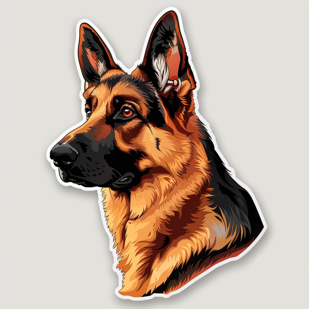 German Shepherd Dog Vinyl Decal Sticker for Car, Laptop, Tumbler and more # F011707