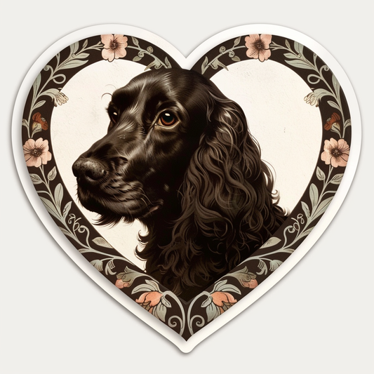 Cocker Spaniel Dog majestic Expressive surreal Vinyl Decal Sticker for Car, Laptop, Tumbler and more # F019733-4" x 4"