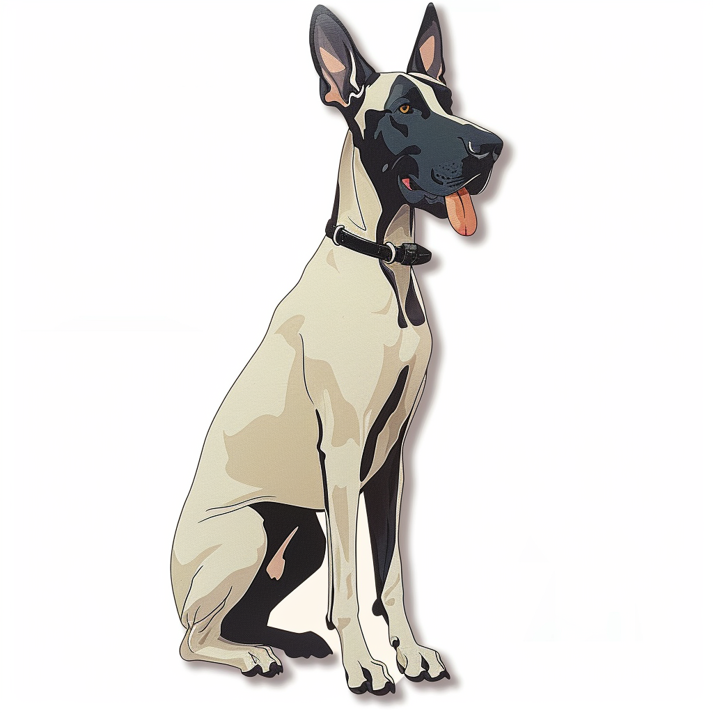 Great Dane Dog Expressive surreal Vinyl Decal Sticker for Car, Laptop, Tumbler and more # F022670