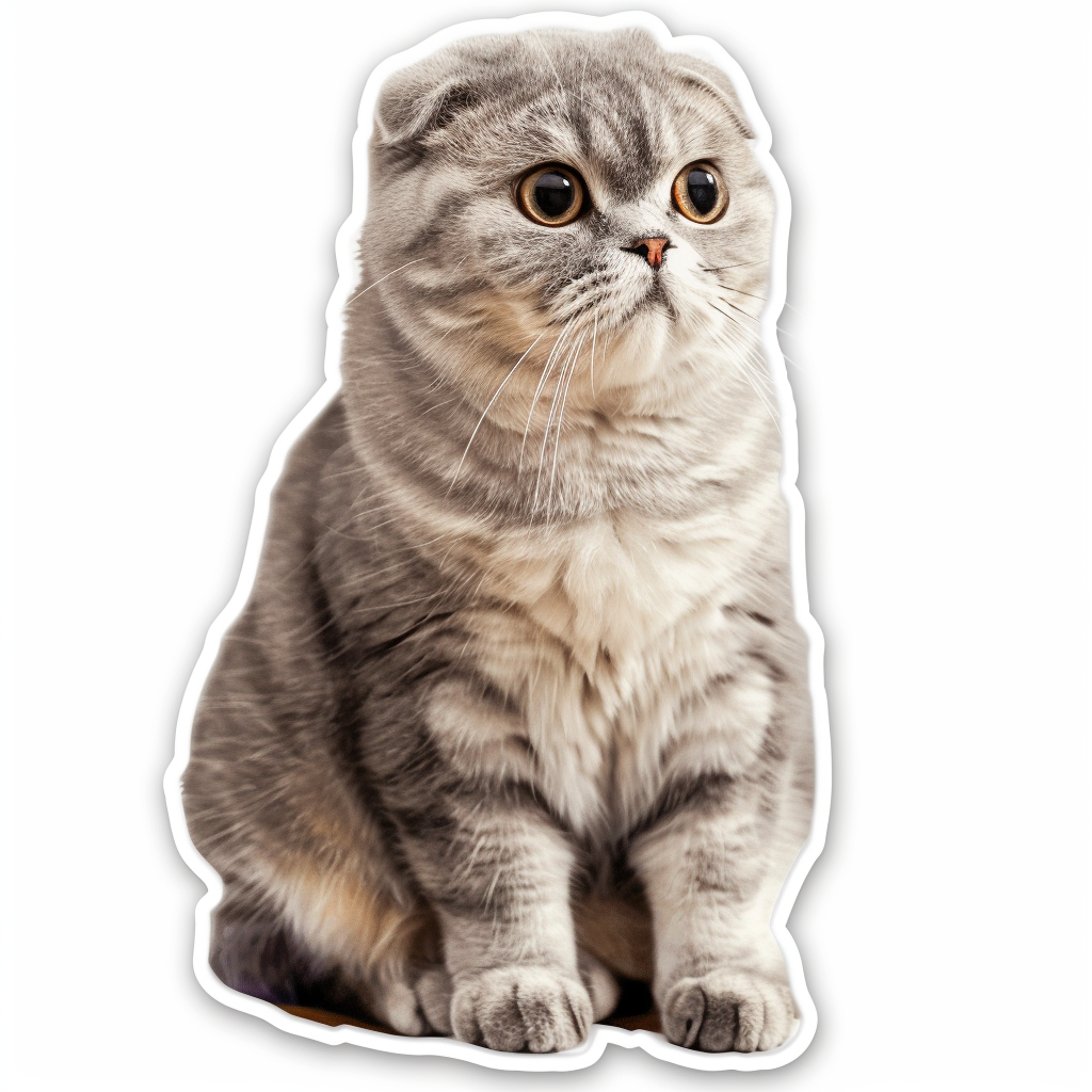 Scottish Fold cat Vinyl Decal Sticker for Car, Laptop, Tumbler and more # F07809