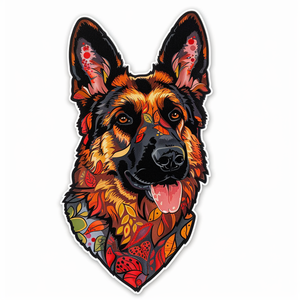 German Shepherd Dog Vinyl Decal Sticker for Car, Laptop, Tumbler and more # F011401