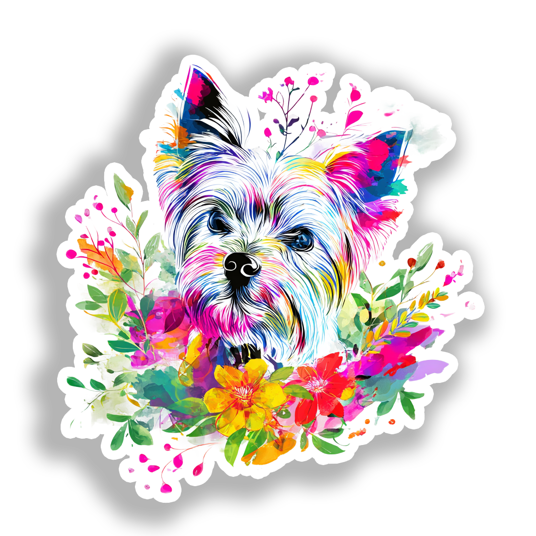 Yorkshire Terrier Dog Vinyl Decal Sticker for Car, Laptop, Tumbler and more # A017113-4" x 4"