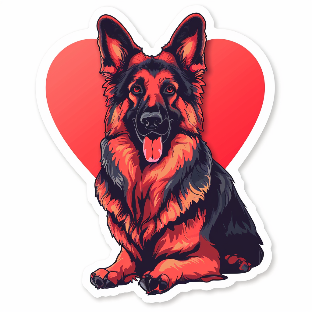 German Shepherd Dog Vinyl Decal Sticker for Car, Laptop, Tumbler and more # F011363
