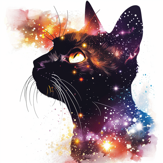 Abyssinian Cat astronaut majestic Expressive surreal Vinyl Decal Sticker for Car, Laptop, Tumbler and more # F021639-4" x 4"
