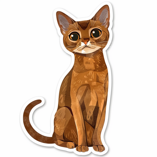 Abyssinian cat Vinyl Decal Sticker for Car, Laptop, Tumbler and more # F07782