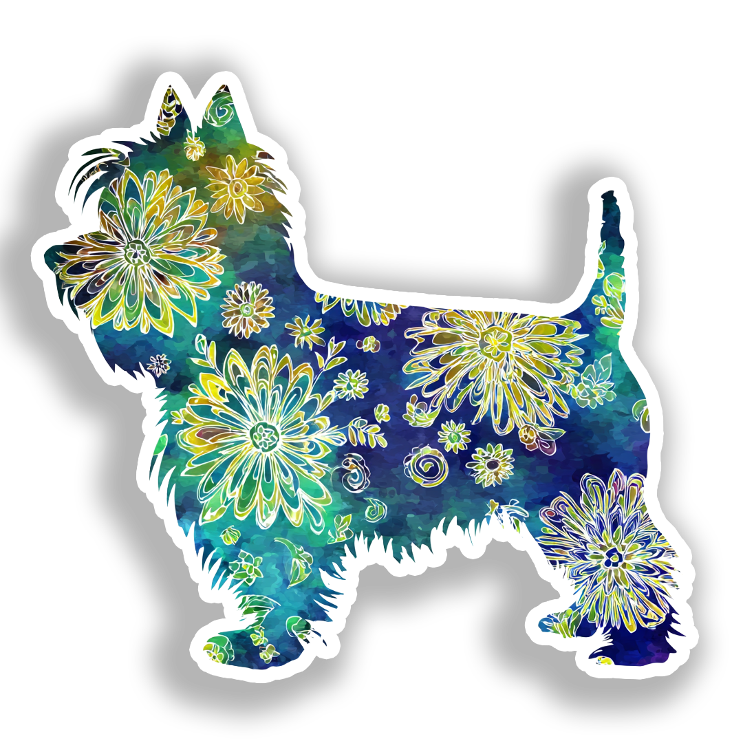 Yorkshire Terrier Dog Vinyl Decal Sticker for Car, Laptop, Tumbler and more # A017145-4" x 4"