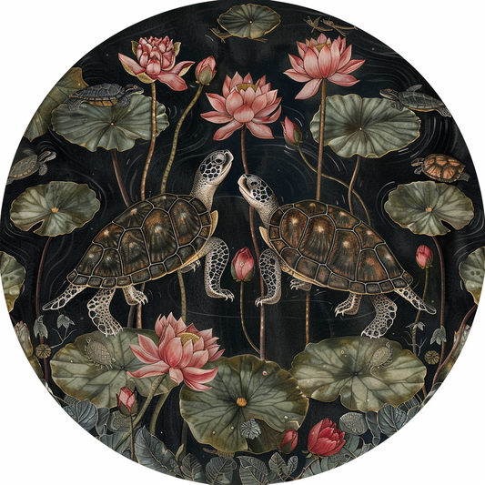 turtle majestic Expressive surreal Vinyl Decal Sticker for Car, Laptop, Tumbler and more # F022079-4" x 4"