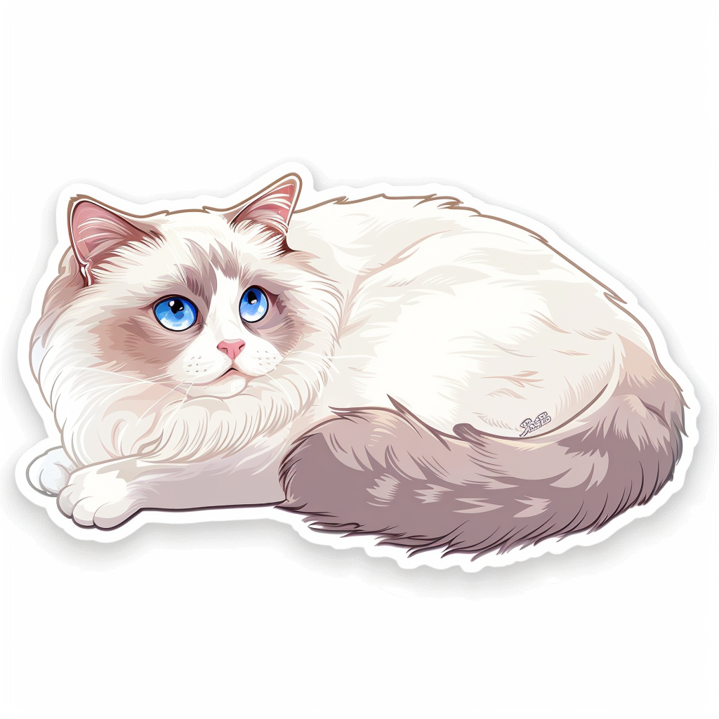 Ragdoll cat Vinyl Decal Sticker for Car, Laptop, Tumbler and more # F07616