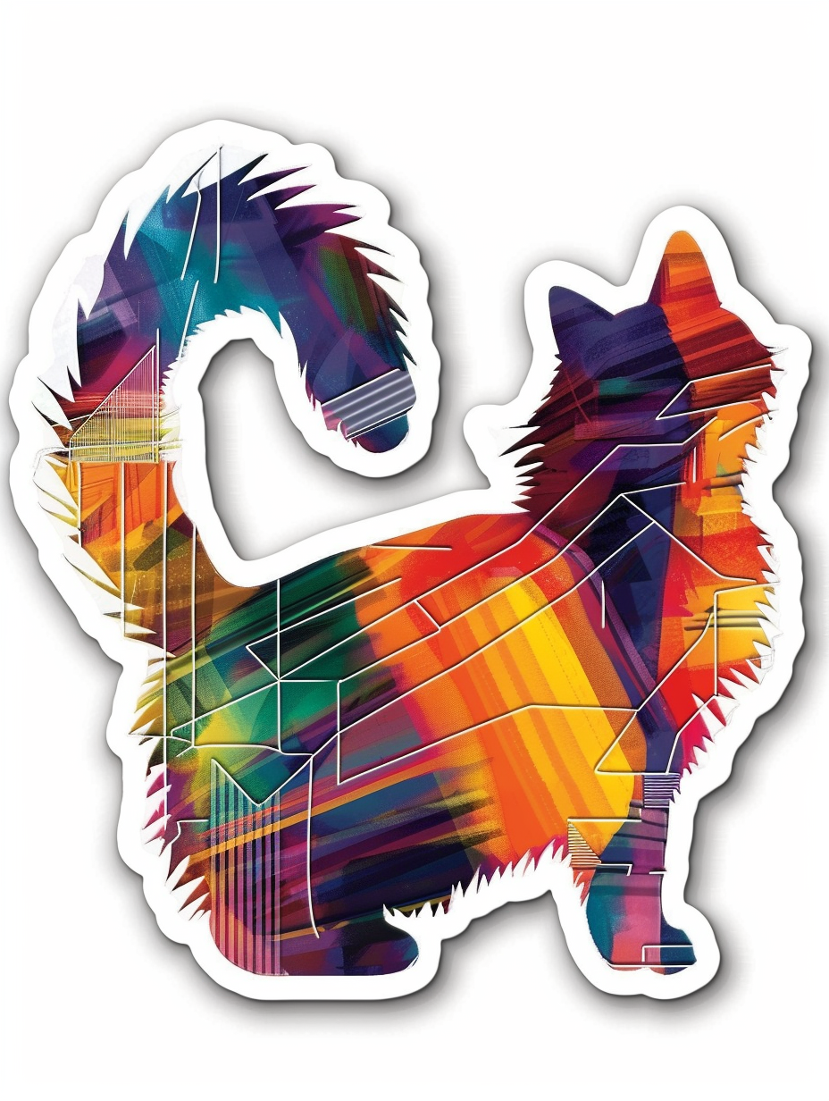 Persian Cat Expressive surreal Vinyl Decal Sticker for Car, Laptop, Tumbler and more # F016494