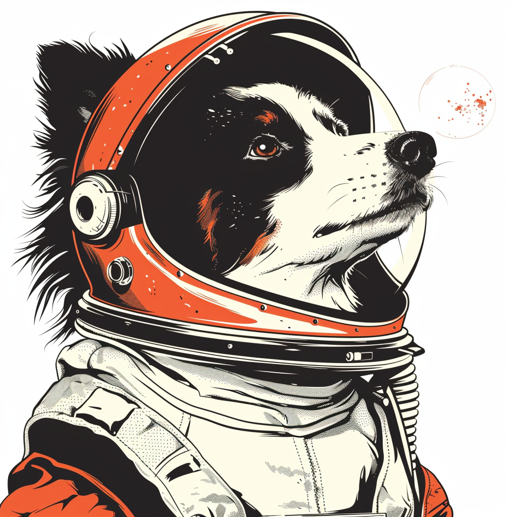 Border Collie Dog majestic Expressive surreal Vinyl Decal Sticker for Car, Laptop, Tumbler and more # F021752-4" x 4"