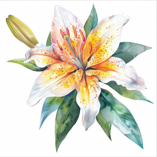 Lily flower majestic Expressive surreal Vinyl Decal Sticker for Car, Laptop, Tumbler and more # F023248