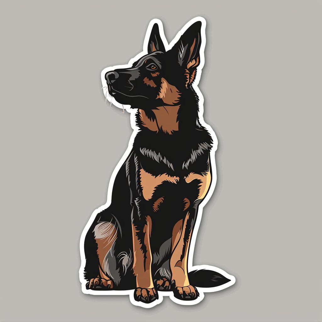 German Shepherd Dog Vinyl Decal Sticker for Car, Laptop, Tumbler and more # F07728