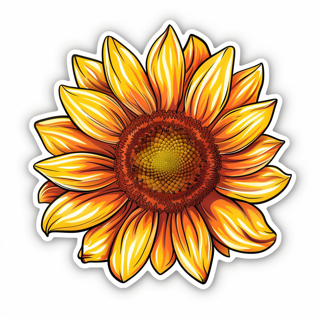 Sunflower  Vinyl Decal Sticker for Car, Laptop, Tumbler and more # F023359