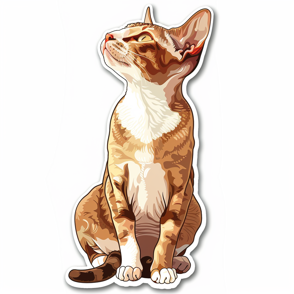 Devon Rex Cat Vinyl Decal Sticker for Car, Laptop, Tumbler and more # F09775