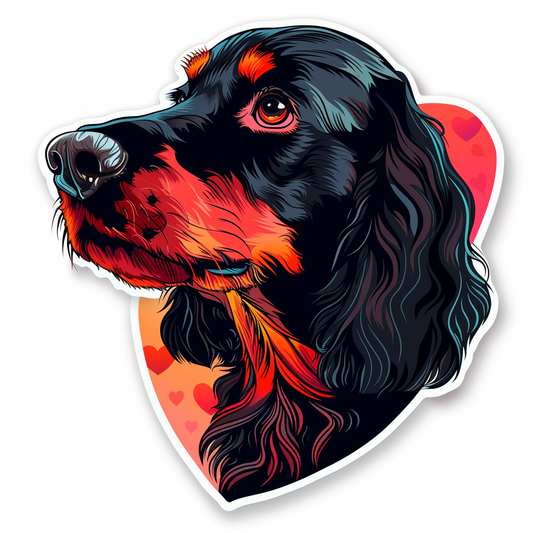 Cocker Spaniel Dog majestic Expressive surreal Vinyl Decal Sticker for Car, Laptop, Tumbler and more # F019748-4" x 4"