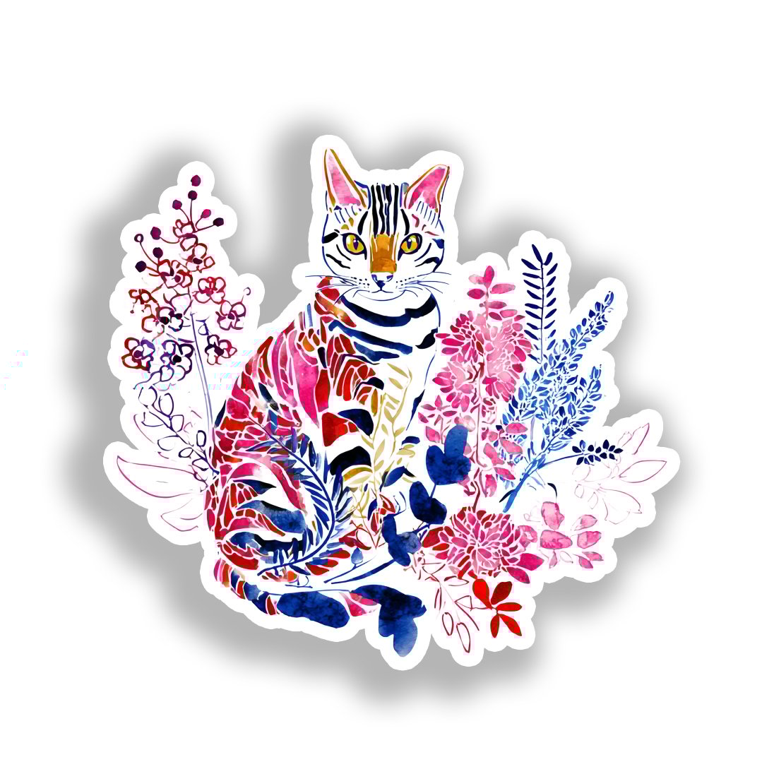 Bengal Cat Vinyl Decal Sticker for Car, Laptop, Tumbler and more # A018639-4" x 4"
