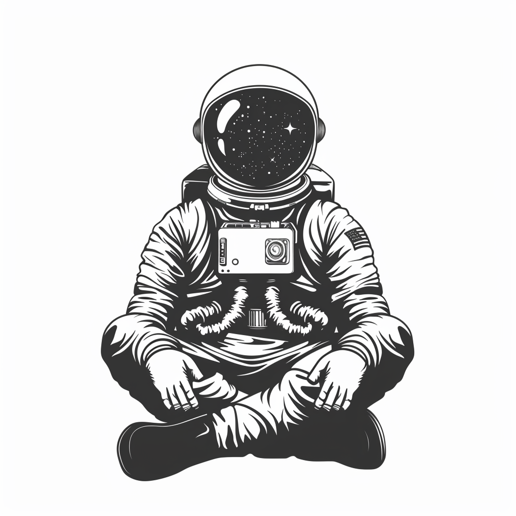 Astronaut majestic Expressive surreal Vinyl Decal Sticker for Car, Laptop, Tumbler and more # F016947