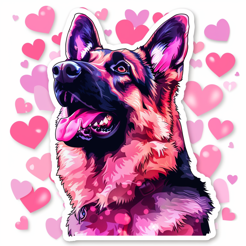 German Shepherd Dog Vinyl Decal Sticker for Car, Laptop, Tumbler and more # F011398