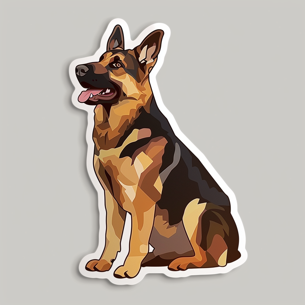 German Shepherd Dog Vinyl Decal Sticker for Car, Laptop, Tumbler and more # F07434