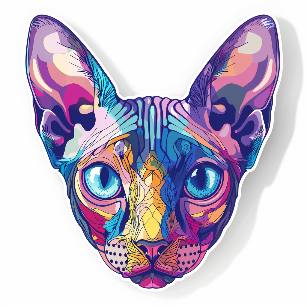 Sphynx Cat Vinyl Decal Sticker for Car, Laptop, Tumbler and more # F09969