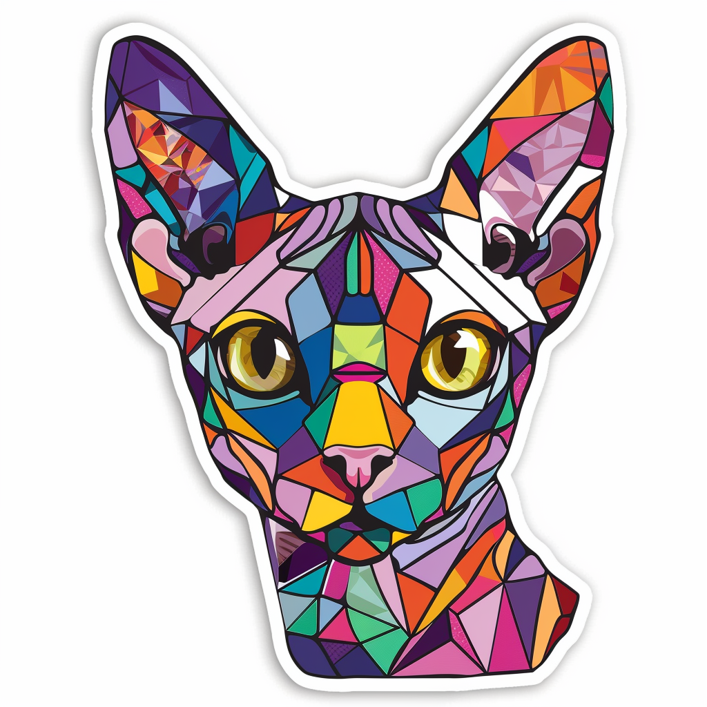 Sphynx Cat Vinyl Decal Sticker for Car, Laptop, Tumbler and more # F010134
