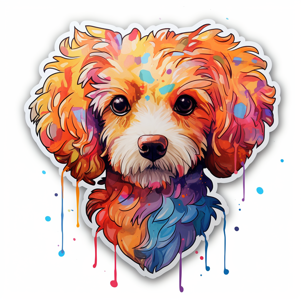 Poodle dog Heartcore Vinyl Decal Sticker for Car, Laptop, Tumbler and more # F012251