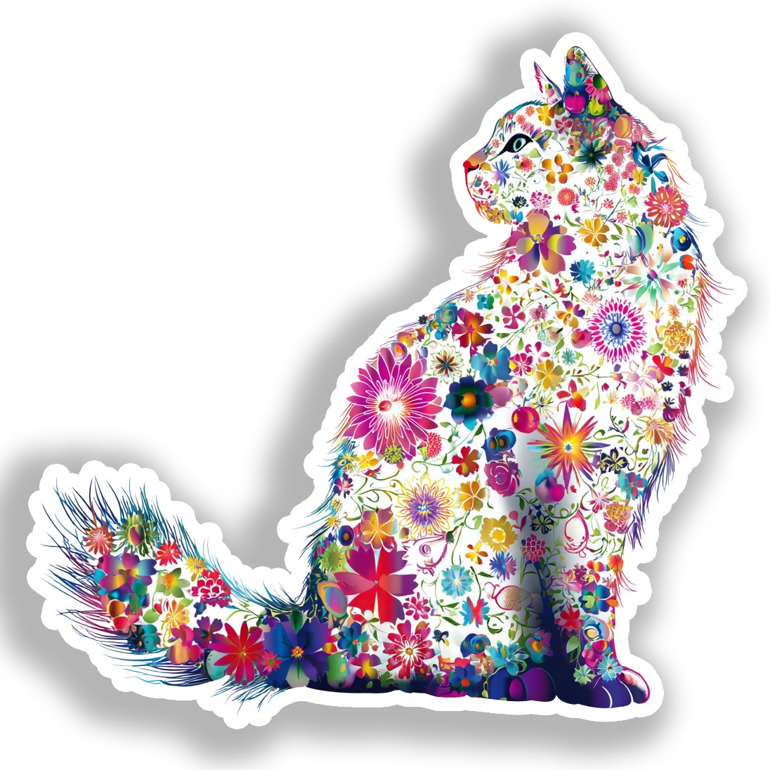 Norwegian Forest Cat Vinyl Decal Sticker for Car, Laptop, Tumbler and more # A019284-4" x 4"