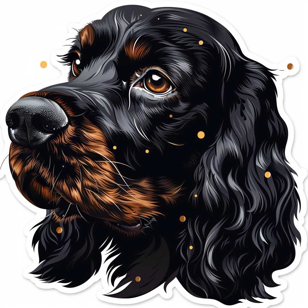 Sticker of a Cocker Spaniel Dog majestic Expressive surreal Vinyl Decal Sticker for Car, Laptop, Tumbler and more # F020132