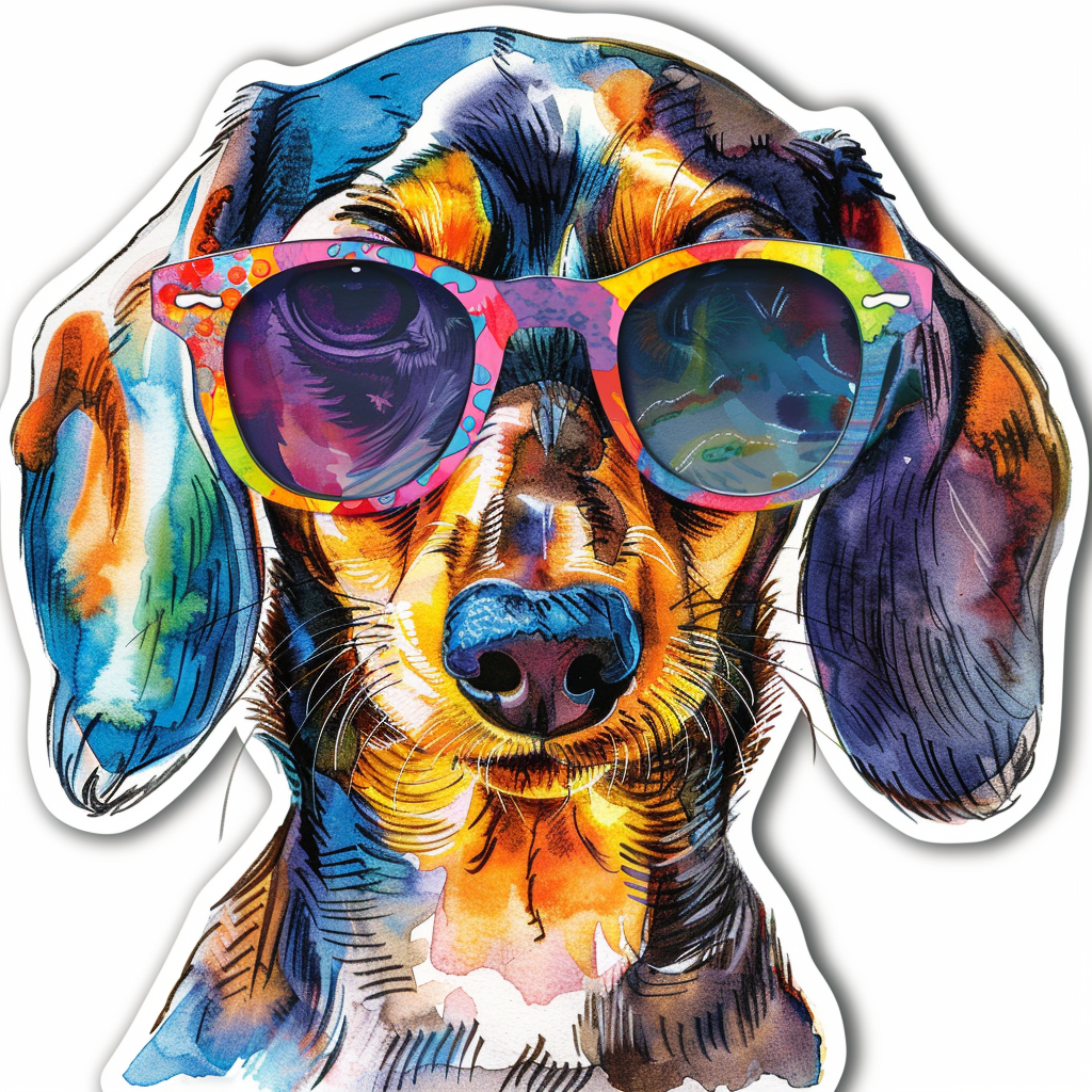 Dachshund Dog Vinyl Decal Sticker for Car, Laptop, Tumbler and more # F012990