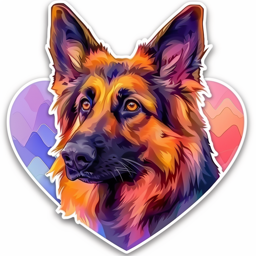 German Shepherd Dog Vinyl Decal Sticker for Car, Laptop, Tumbler and more # F011402