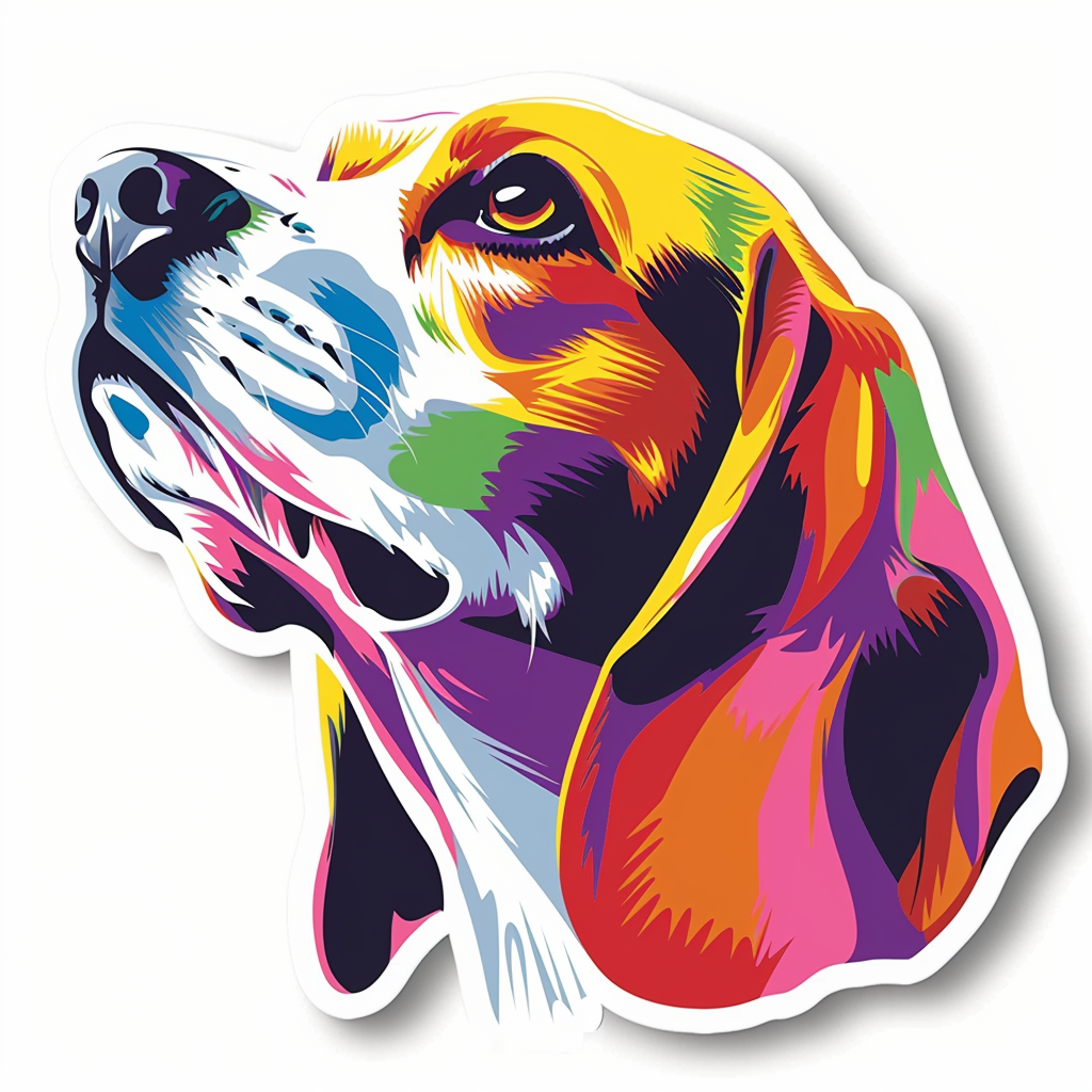 Beagle dog Vinyl Decal Sticker for Car, Laptop, Tumbler and more # F012136