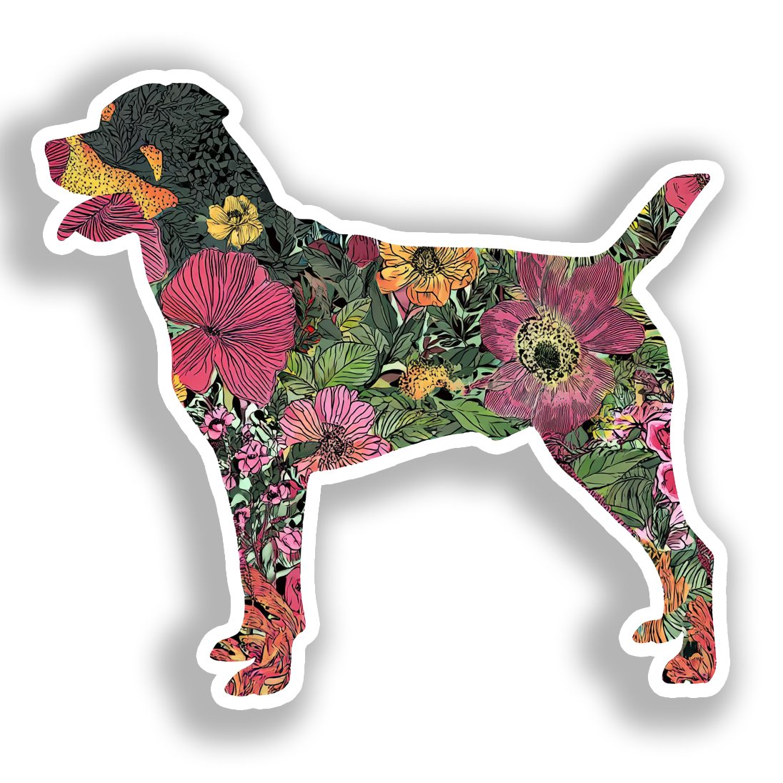 Rottweiler Dog Vinyl Decal Sticker for Car, Laptop, Tumbler and more # A018254-4" x 4"
