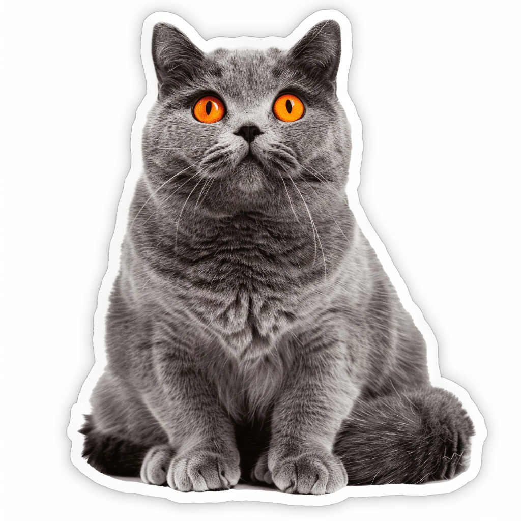 British Shorthair cat Vinyl Decal Sticker for Car, Laptop, Tumbler and more # F07998