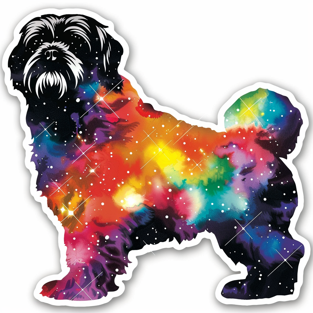 Adorable Shih Tzu Dog Expressive surreal Vinyl Decal Sticker for Car, Laptop, Tumbler and more # F018248
