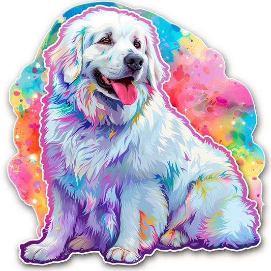 Sticker of Great Pyrenees dog  Vinyl Decal Sticker for Car, Laptop, Tumbler and more # F023647