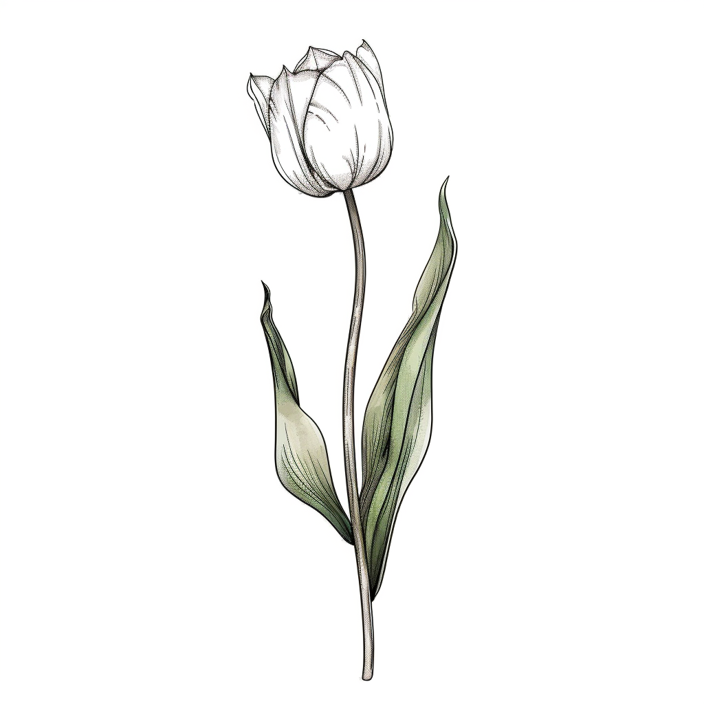 Sticker of a Tulip flower Vinyl Decal Sticker for Car, Laptop, Tumbler and more # F023437