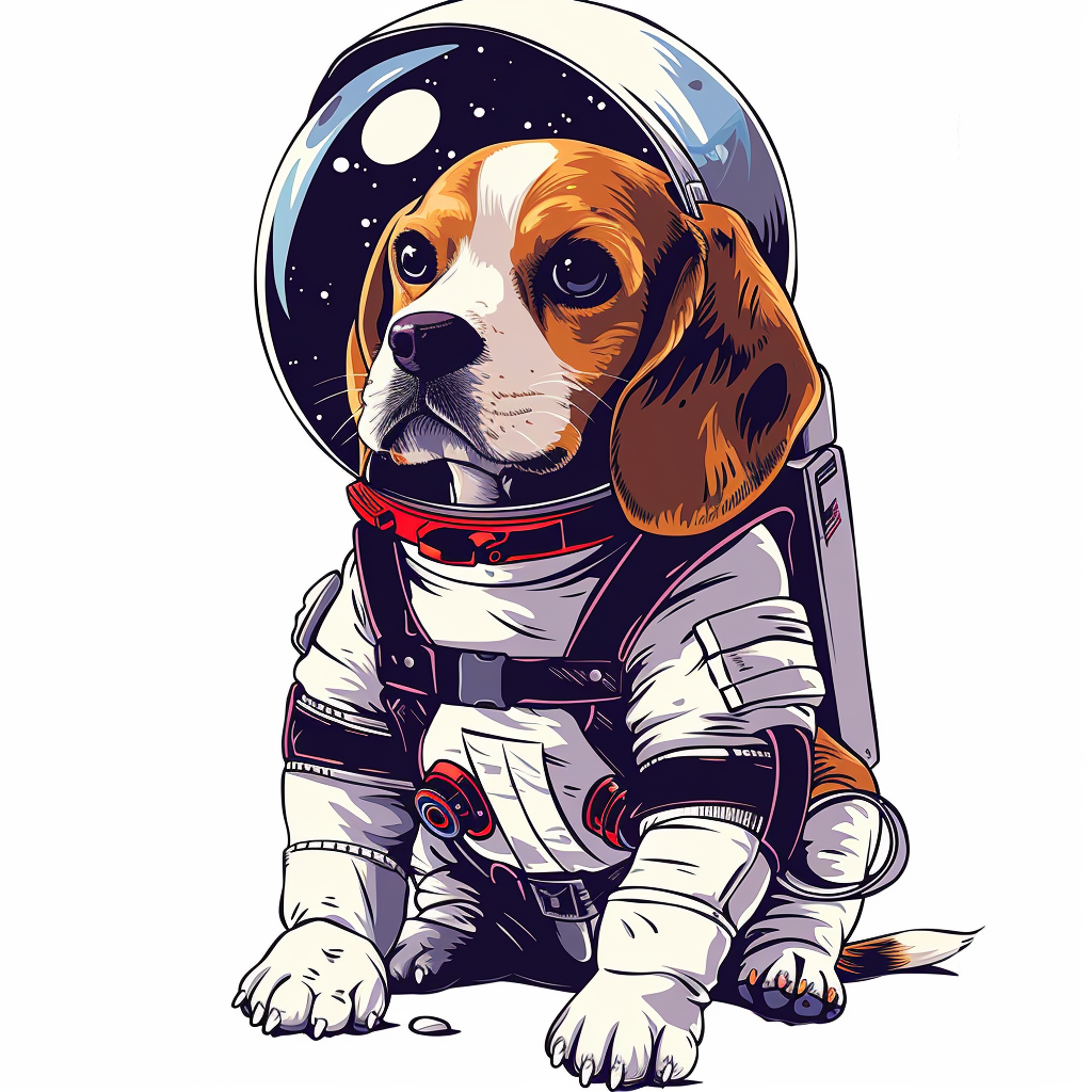 Beagle dog astronaut Vinyl Decal Sticker for Car, Laptop, Tumbler and more # F011925