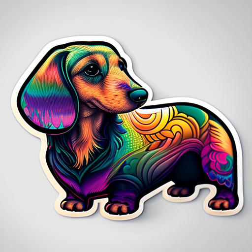 Heartcore Dachshund Dog Vinyl Decal Sticker for Car, Laptop, Tumbler and more # F012711