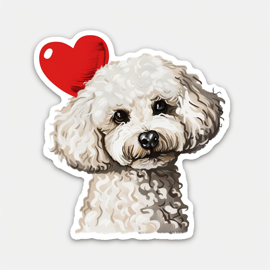 Poodle Dog heartcore Vinyl Decal Sticker for Car, Laptop, Tumbler and more # F012372